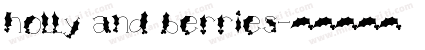 holly and berries字体转换